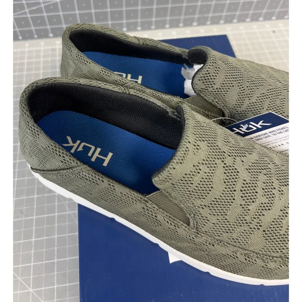 HUK Men's Brewster Slip-On Wet Traction Fishing & Deck Shoes Moss Sz. 8 New~~ - Picture 4 of 13